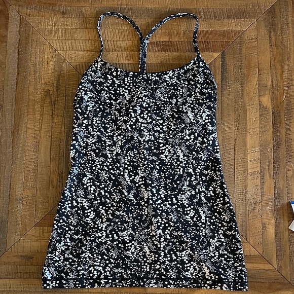 Lululemon Power Pose Tank Light Support For A/B Cup Chirasu Black White Size 6 - Picture 5 of 5